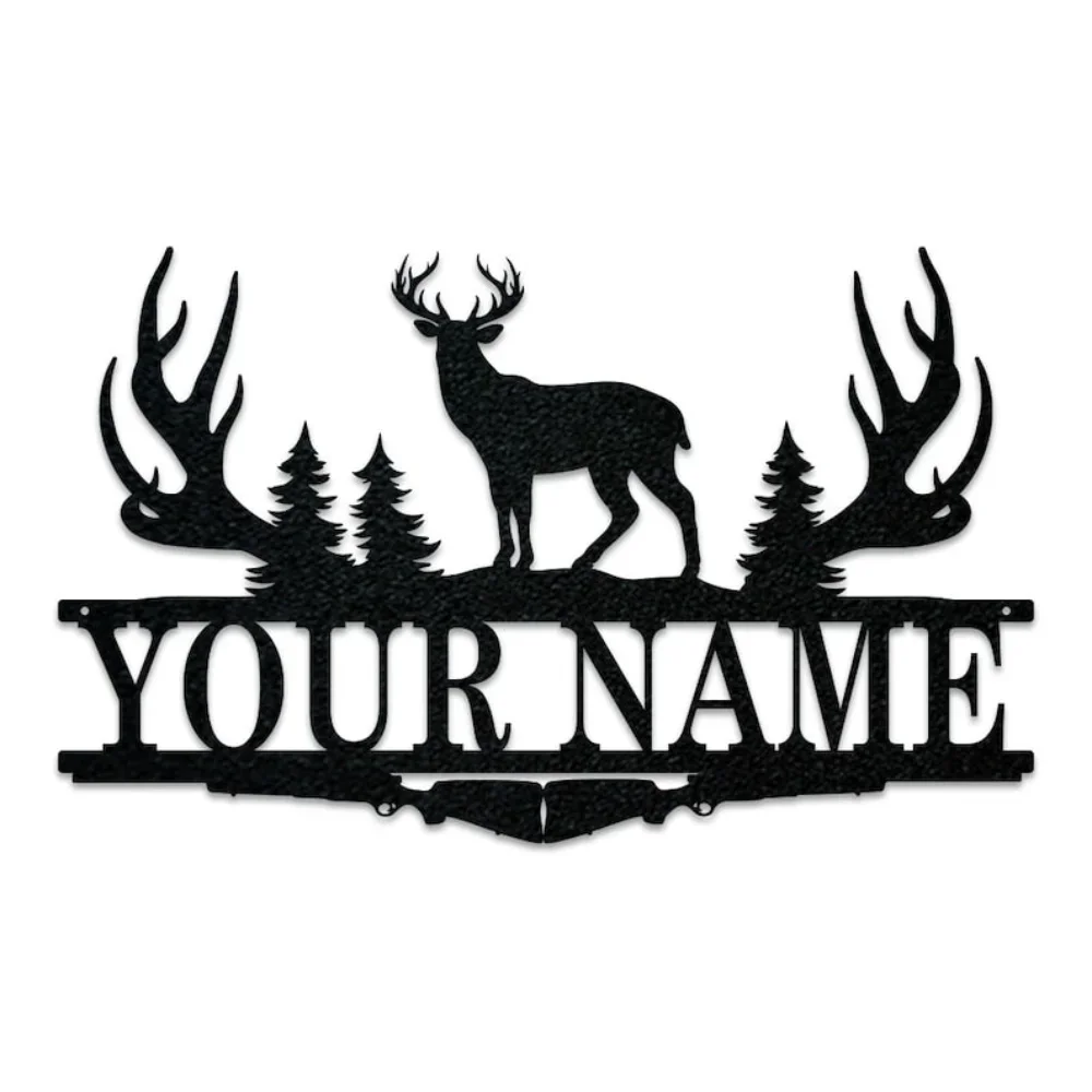 Buck Antler Split Monogram Sig - Outdoor Hunting Names recension och pris