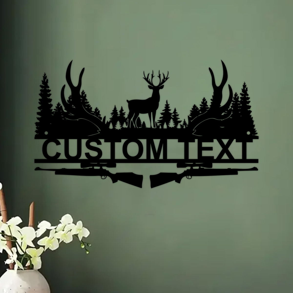 Custom Deer Cabin Metal Sign,  - Outdoor Hunting Names recension och pris